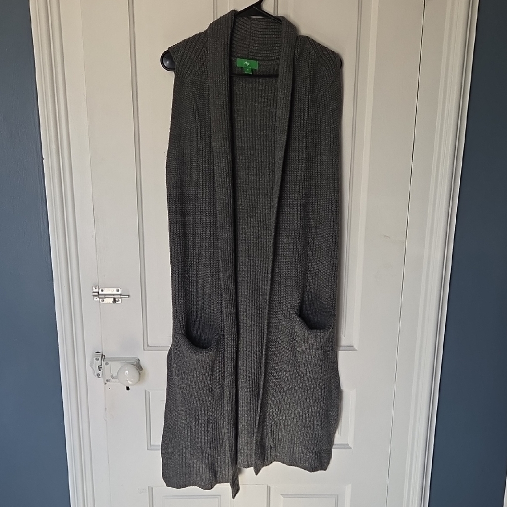dip Charcoal Women's Long Cardigan
